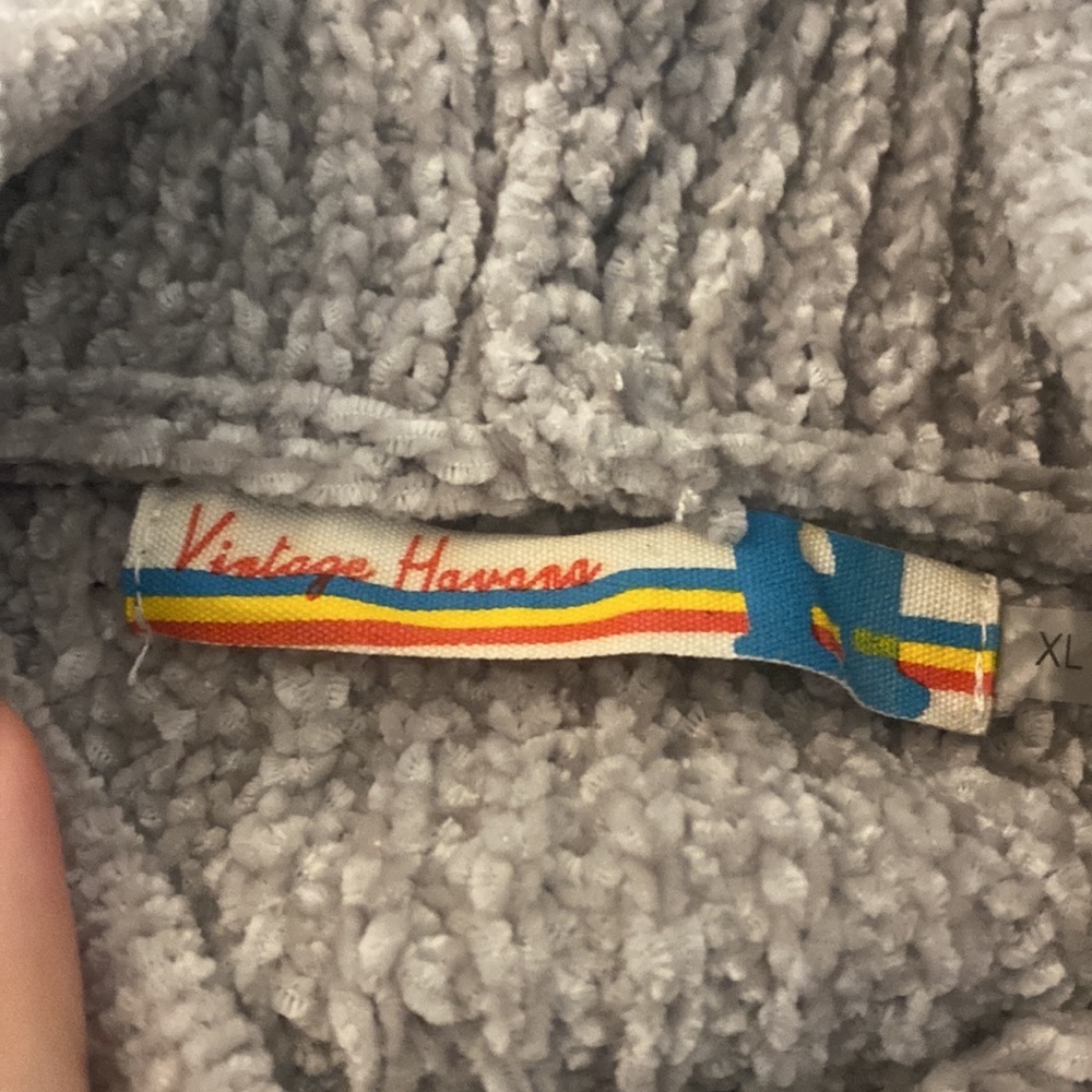Vintage Havana Girls Gray Sweater With Hood Size XL - Picture 10 of 10